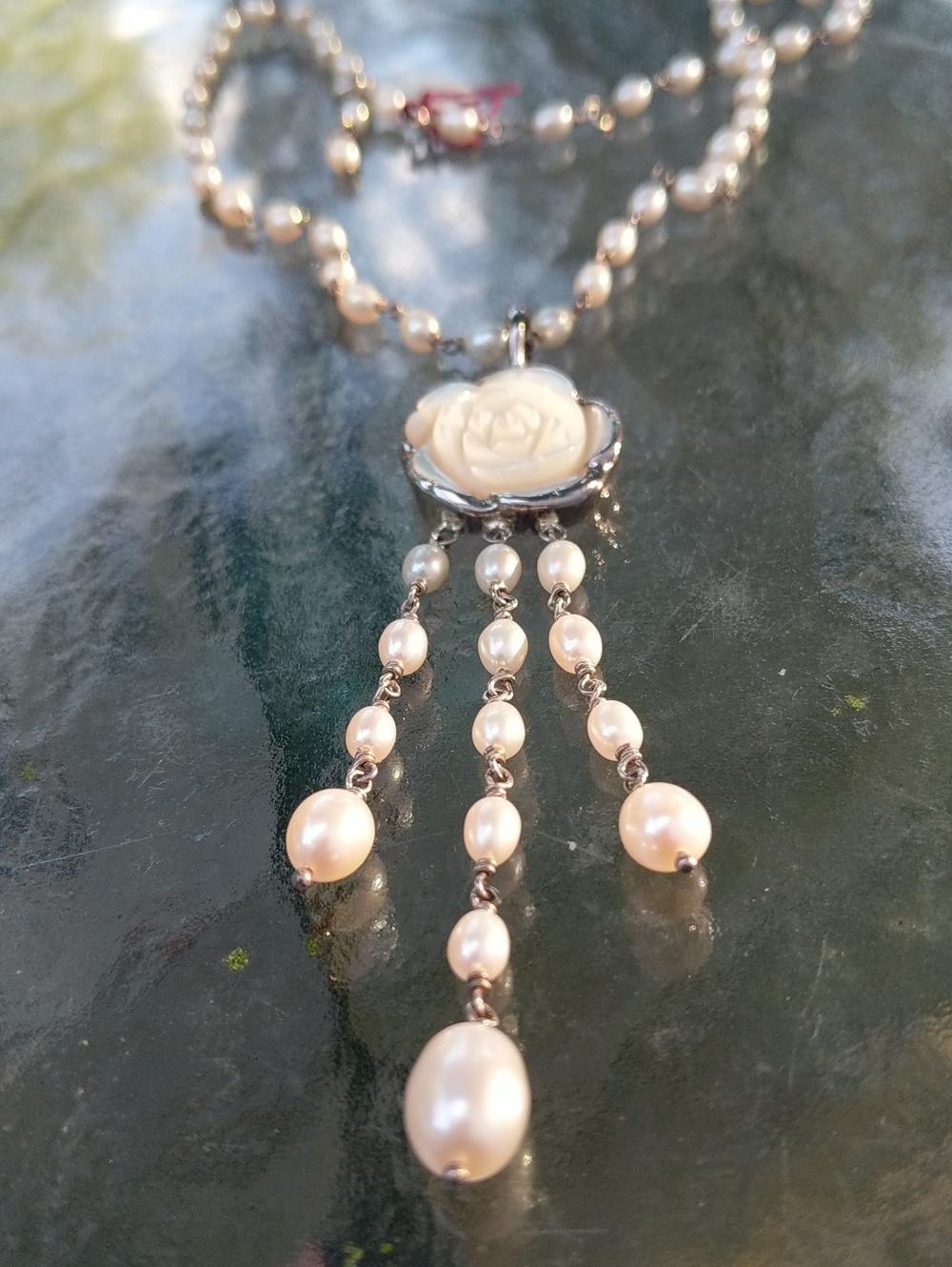 Janice Girardi Pearl & Sterling Silver Necklace
